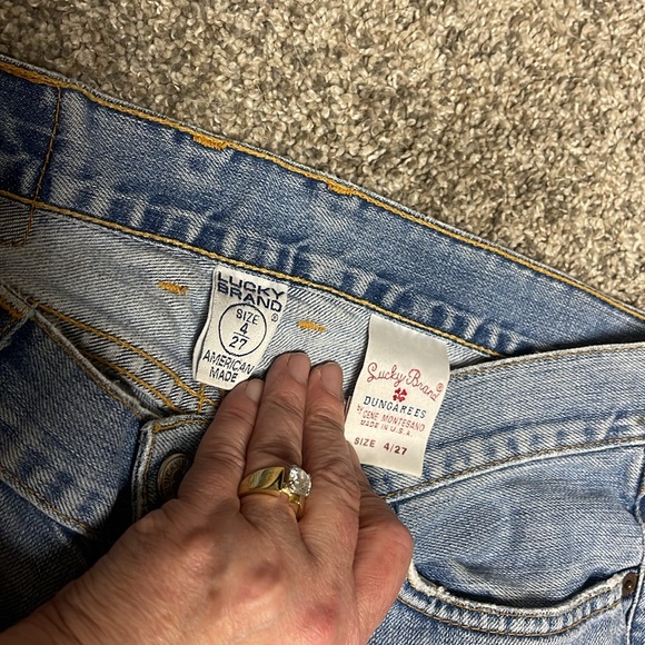 Lucky brand dungarees. Size 4 waist 27” length 32” - Picture 2 of 6